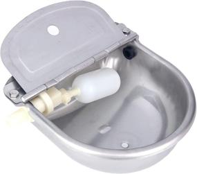 img 3 attached to 🐄 HiCamer Automatic Cow Water Bowl Dispenser: Stainless Steel Livestock Waterer for Pigs, Horses, Cattle, Goats, Sheep, Dogs - 2 Float Ball Valves Included