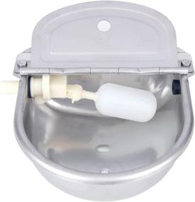 img 2 attached to 🐄 HiCamer Automatic Cow Water Bowl Dispenser: Stainless Steel Livestock Waterer for Pigs, Horses, Cattle, Goats, Sheep, Dogs - 2 Float Ball Valves Included