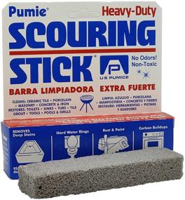 img 1 attached to 🧼 Pumie Scouring Stick (4-Pack): Heavy Duty Cleaning Solution for Stains, Hard Water Rings, Rust, Paint, and Carbon Buildups