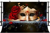 phmojen golden mask red rose masquerade party photography backdrop - 10x7ft vinyl photo background (lyph212) logo