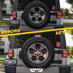 img 1 attached to 🚗 Запасной тормозной свет Lumenix: идеально подходит для Jeep Wrangler 2007-2018 JK & Unlimited и 2018+ JL JLU