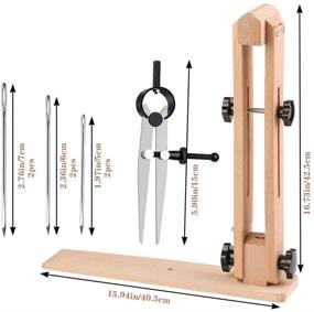 img 3 attached to 🧵 Leather Stitching Kit with Pony Horse Clamp - Includes Needles, Compass, Stitching Pony - DIY Wood Leathercraft Tools for Sewing, Tables, Desktop Lacing Stitching