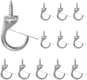 img 1 attached to Rddconkit 12 Pcs Windproof Metal Hooks Screw In Screw Hooks Ceiling Hooks (Silver)