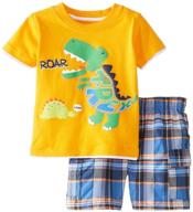 coralup toddler dinosaur sleeve 4-5 years boys' clothing set logo