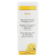 gigi small bleached muslin epilating strips - 100 pcs for effective hair waxing & removal logo