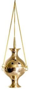 img 1 attached to 🔥 Enhance Your Atmosphere with the Stylish Brass Burners Hanging Censer/Charcoal Incense Burner, 6" H