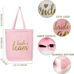 img 2 attached to Bachelorette Bridemaids Cotton Brides Shoulder Women's Handbags & Wallets in Totes