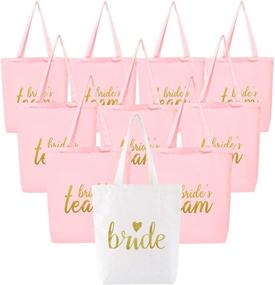 img 4 attached to Bachelorette Bridemaids Cotton Brides Shoulder Women's Handbags & Wallets in Totes