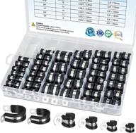 ticonn 80pcs cable clamps set - durable rubber cushioned 🔒 stainless steel hose clamps, 6 sizes (80pcs combo, 1/4'' to 3/4'') logo