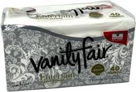 🍽️ 40 ct silver pre folded vanity fair dinner napkins (pack of 4) logo