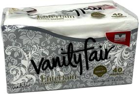 img 2 attached to 🍽️ 40 CT Silver Pre Folded Vanity Fair Dinner Napkins (Pack of 4)
