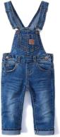 kidscool space children's jean overalls, toddler 👖 ripped denim slim pants for girls and boys logo