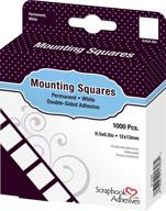 white mounting squares by scrapbook adhesives - permanent adhesive solution! logo