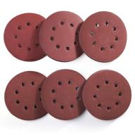 🔪 lotfancy 5 inch 8 hole sanding disc - 60pcs assorted grit (1000, 1200, 1500, 2000, 2500, 3000), random orbital sander pads, hook and loop sandpaper logo