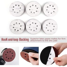 img 1 attached to 🔪 LotFancy 5 Inch 8 Hole Sanding Disc - 60PCS Assorted Grit (1000, 1200, 1500, 2000, 2500, 3000), Random Orbital Sander Pads, Hook and Loop Sandpaper