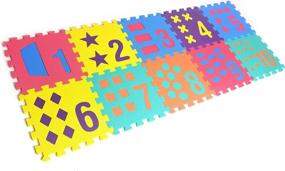 img 3 attached to 🧩 Interlocking Playmat with Number and Shape Designs for Kids