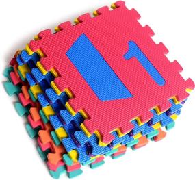 img 2 attached to 🧩 Interlocking Playmat with Number and Shape Designs for Kids