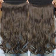 🌟 20 inch secret halo hair extensions - curly wavy hairpieces for women, synthetic flip-in hair extension (# medium chestnut brown, pack of 1) logo