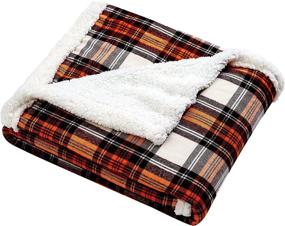 img 4 attached to 🔴 Eddie Bauer Plush Sherpa Fleece Throw Blanket - Soft, Cozy, and Reversible - Perfect for Travel, Camping, and Home Use - Edgewood Red