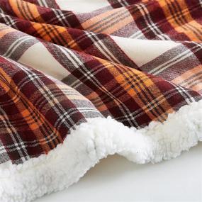 img 3 attached to 🔴 Eddie Bauer Plush Sherpa Fleece Throw Blanket - Soft, Cozy, and Reversible - Perfect for Travel, Camping, and Home Use - Edgewood Red