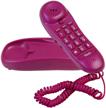 slimline purple colored phone for wall or desk with memory logo