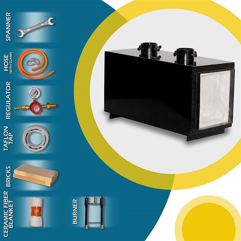 Simond Store Double Burner Portable Propane GAS Forge for Blacksmithing Tools & Hardware Misc..