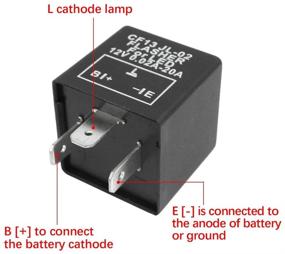 img 1 attached to 🚦 Высоконадежное 3-контактное реле CF13 SPDT для мигалки LED-типа со световым сигналом - автомобильный реле uxcell, 12V постоянного тока 0.02-20A.