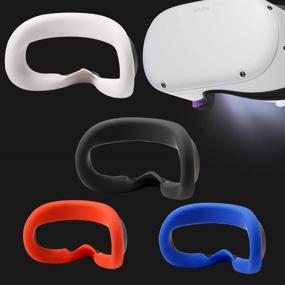 img 1 attached to 👀 Топковос Силиконовый чехол для интерфейса VR для Oculus Quest 2 - Защита для глаз, водоотталкивающий, защита от света и протекания