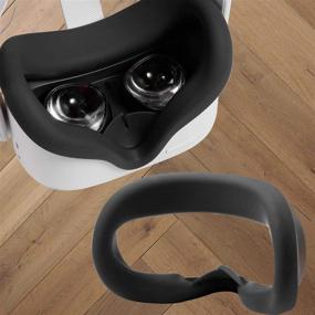 img 4 attached to 👀 Топковос Силиконовый чехол для интерфейса VR для Oculus Quest 2 - Защита для глаз, водоотталкивающий, защита от света и протекания