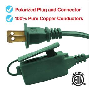 img 2 attached to Clear Power 2-Pack 9 Ft 3 Outlet Indoor Extension Cord 16/2 SPT-2