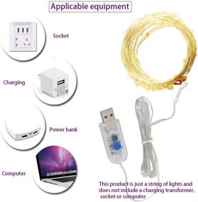 img 1 attached to 🎄 YASENN 100LED 33ft Fairy Lights USB Powered with Remote Control, Adjustable Twinkling Frequency, Multicolor Copper Wire String Lights for Christmas Party Decoration in Bedroom