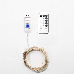 img 3 attached to 🎄 YASENN 100LED 33ft Fairy Lights USB Powered with Remote Control, Adjustable Twinkling Frequency, Multicolor Copper Wire String Lights for Christmas Party Decoration in Bedroom