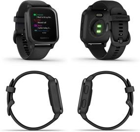 img 3 attached to Garmin Venu Sq Music GPS Fitness Smartwatch And Included Wearable4U 3 Straps Bundle (Berry/Blue/Lime