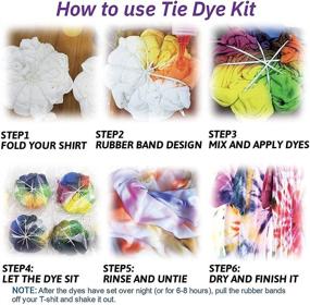 img 2 attached to 🎨 196 Piece Tie Dye Kit for Kids and Adults - Vibrant Permanent Tie Dye Colors for Clothing Crafts, DIY Fabric Dye, Textile Art, Handmade Party Projects