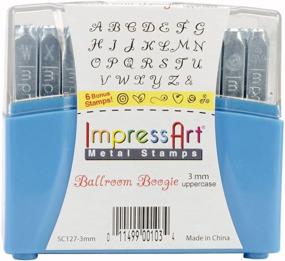 img 1 attached to 🎉 ImpressArt Uppercase Stamp Set, 3mm: Elevate Your Creations with Ballroom Boogie