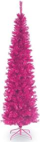 img 4 attached to 🎄 7-Foot Pink Tinsel Artificial Christmas Tree with Stand by National Tree Company