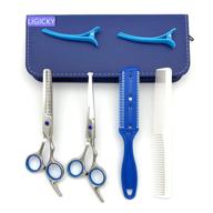 👶 ligicky baby hair cutting scissors set - professional safety round tip, stainless steel hair thinning shears, bang hair scissor for kids, salon, and home logo