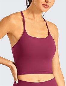 img 3 attached to CRZ YOGA Racerback Spaghetti Longline Women's Clothing