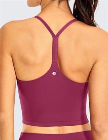 img 1 attached to CRZ YOGA Racerback Spaghetti Longline Women's Clothing