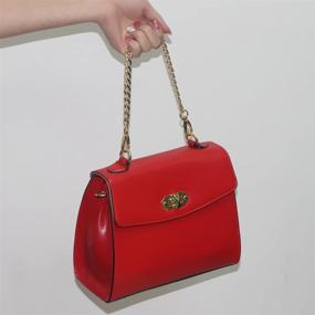 img 1 attached to 👜2-пакет DIY Железная плоская цепочка для сумок - ширина 1/2 дюйма, длина 15,7 дюйма - Серебряные модные аксессуары с металлическими пряжками - Идеально подходит для сумок, клатчей и запястных ремешков - Классический золотой цвет