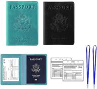 passport waterproof vaccination protector turquoise logo