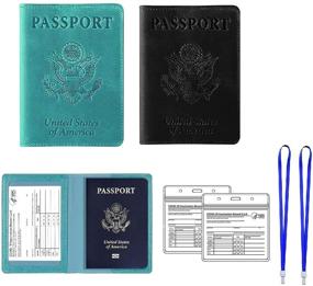 img 4 attached to Водонепроницаемый чехол для паспорта, бирюзовый