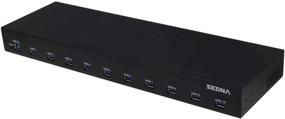 img 1 attached to 💨 High-Speed 10 Port USB 3.1 Gen I Hub (5Gbps) - Sleek 19 Inch 1U Rack Mount Solution