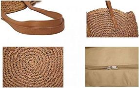 img 1 attached to Handcrafted Summer Shoulder Crossbody Women's Handbags & Wallets with Natural Weaving Style for Stylish Satchels