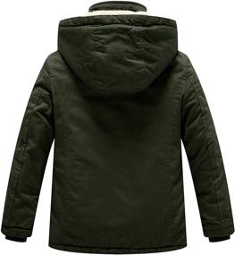 img 3 attached to 🧥 WenVen Cotton Sherpa Hooded Jacket - Top Choice for Boys' Clothing and Jackets & Coats