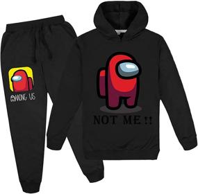 img 3 attached to Survacy Pullover Sweatpants Fashion Sweatshirt Men's Clothing for Active