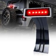 🚦 xprite clear lens led high mount third brake lights - compatible with 2007-2018 jeep wrangler jk - stop tail light upgrade logo