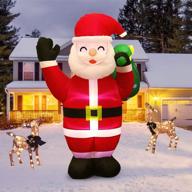 🎅 bunny chorus 6 ft giant christmas inflatables santa claus with led light – perfect outdoor yard decorations for christmas party clearance logo