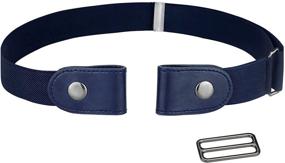 img 4 attached to 👖 Buckle Free Belt: The Ultimate Elastic Stretch Buckless Belt for Women and Men - No Buckle, No Show!