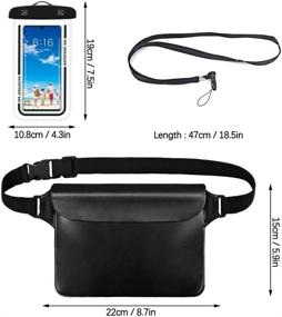 img 3 attached to 🏞️ SITAKE 4-Piece Set of Waterproof Pouch Bags: 2 Adjustable Waist Pouches + 2 Phone Cases for Kayaking, Swimming, and Travel